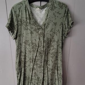 'Ana' L Green Floral Dress